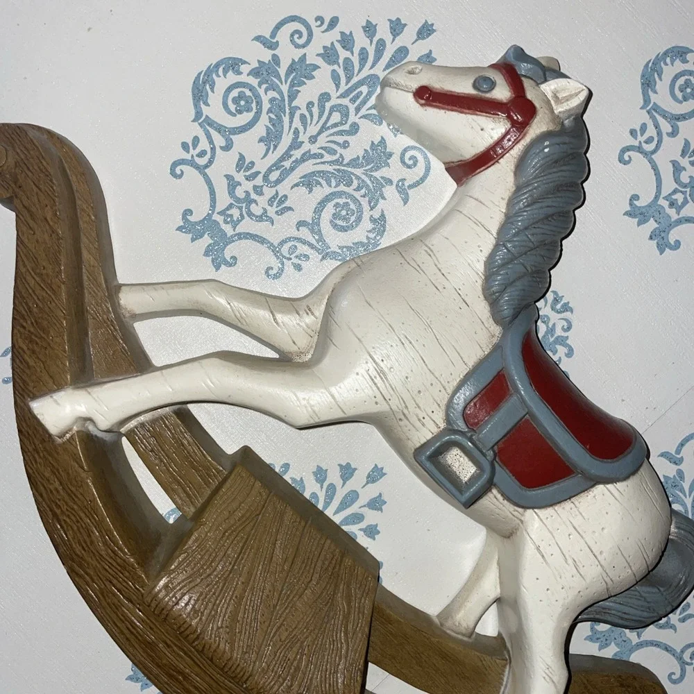 Vintage‎ 1988 Burwood Products Rocking Horse Wall Hanging Plaque Decor Nursery